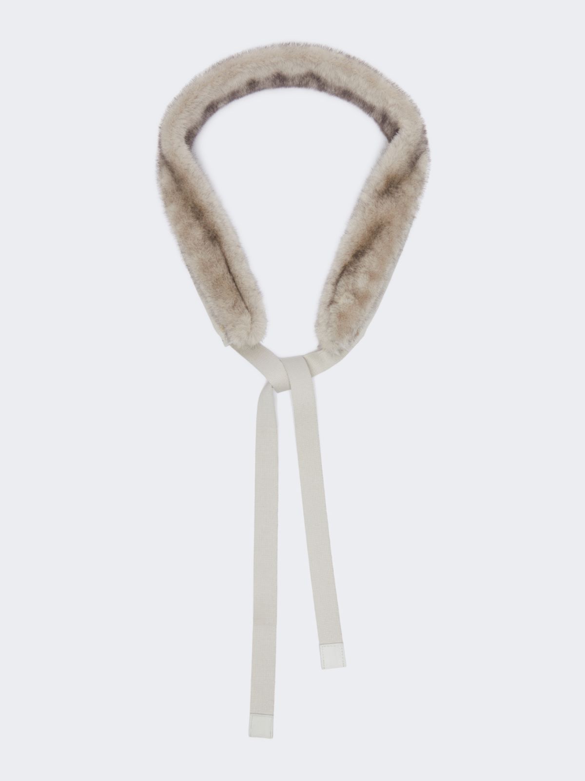 Faux fur hood trim - PEARL GREY - Max Mara