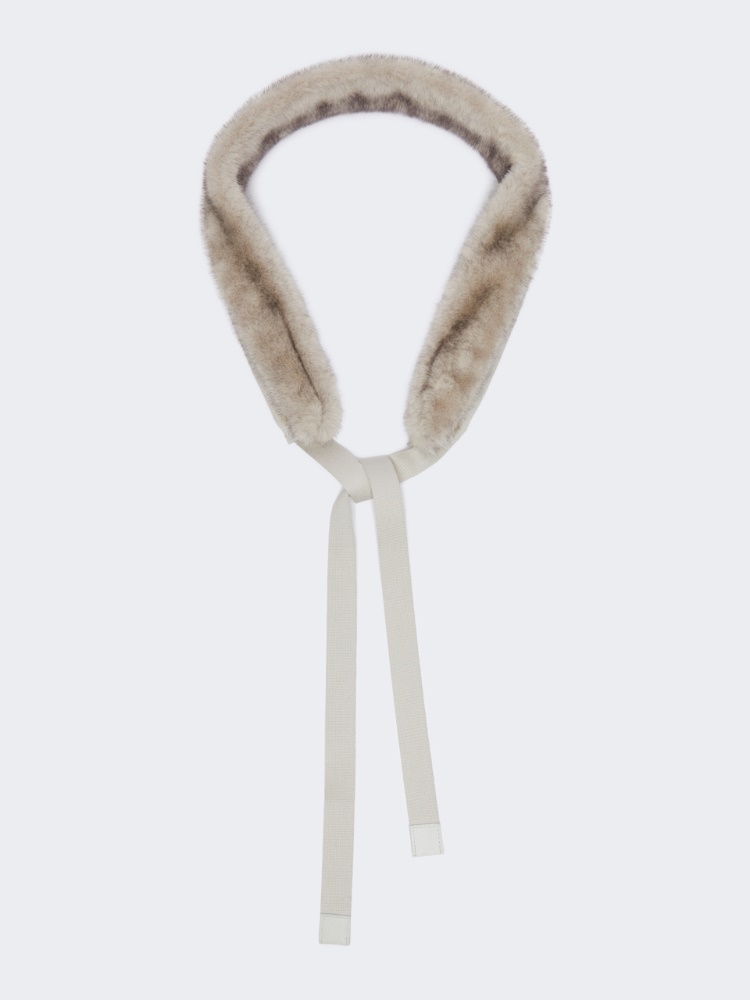 Faux fur hood trim - PEARL GREY - Max Mara