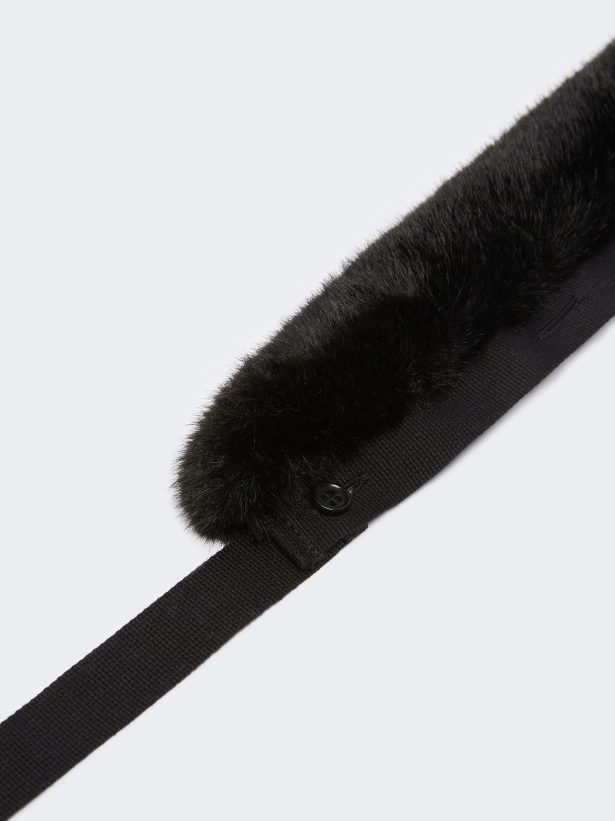 Faux fur hood trim - BLACK - Max Mara - 2