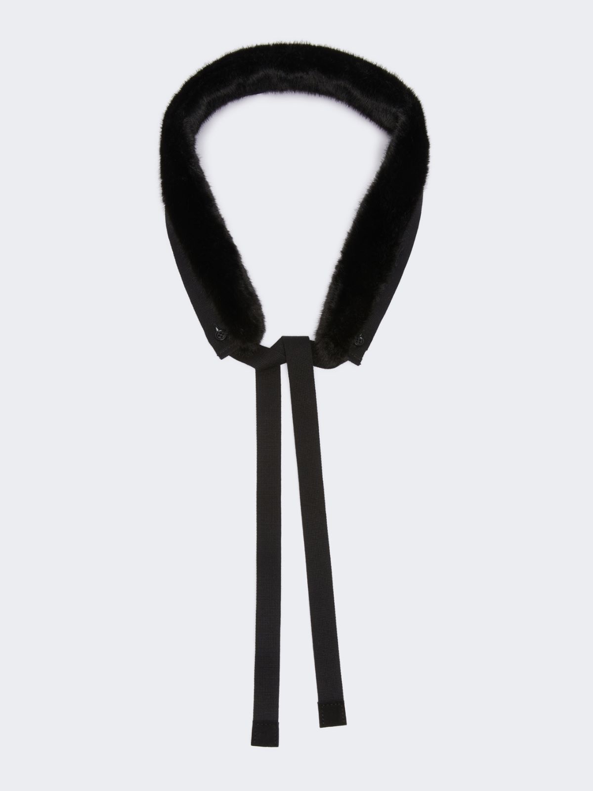 Bordure de capuche en tissu doux - NOIR - Max Mara - 8