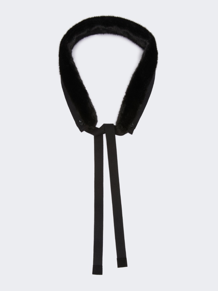 Faux fur hood trim - BLACK - Max Mara