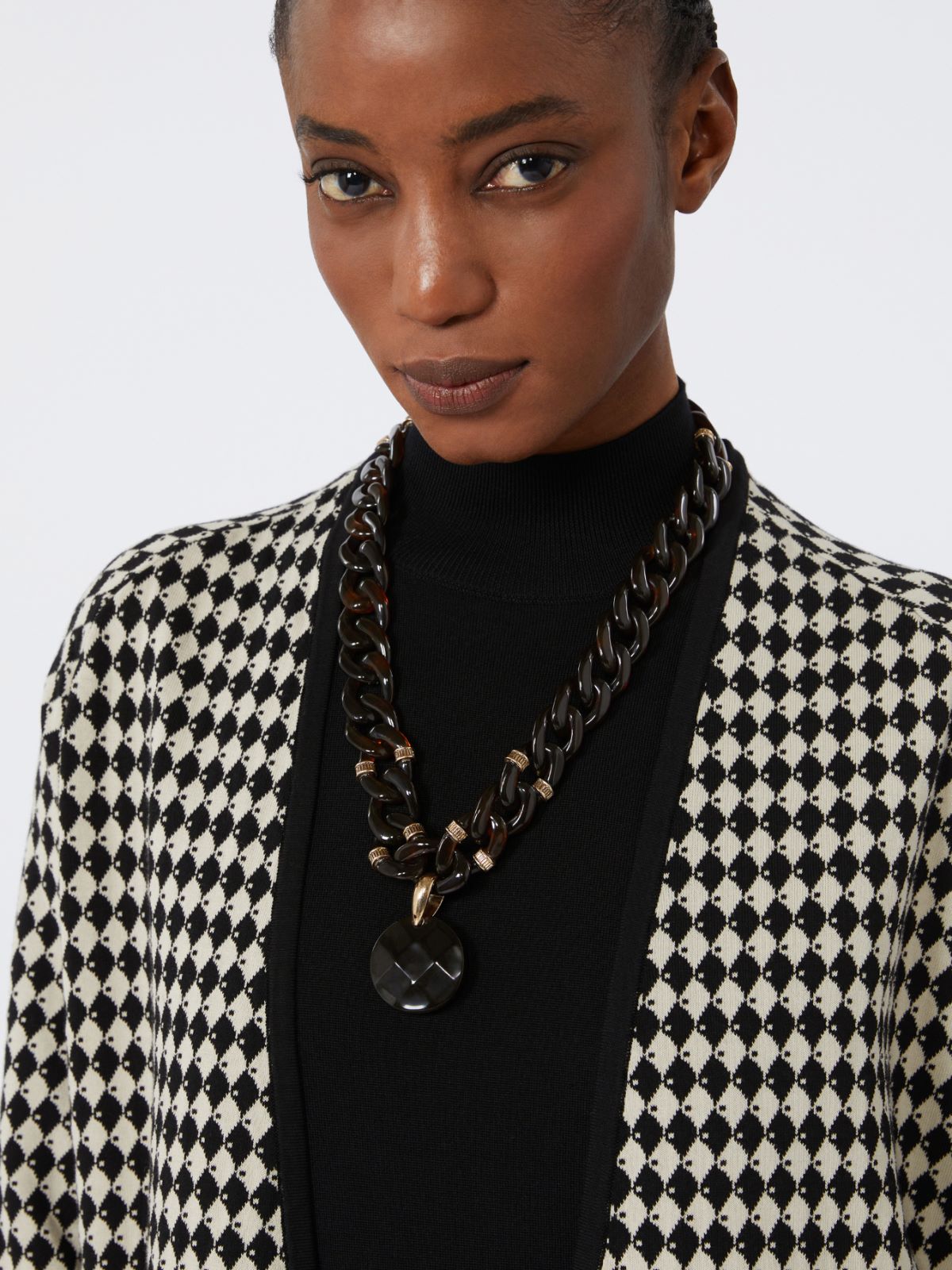 Chain pendant necklace - DARK BOWN - Max Mara - 9