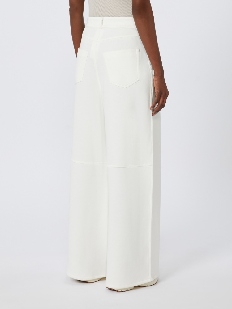 パンツ S Max Mara MERLOT - Jersey trousers Jersey trousers, white | 