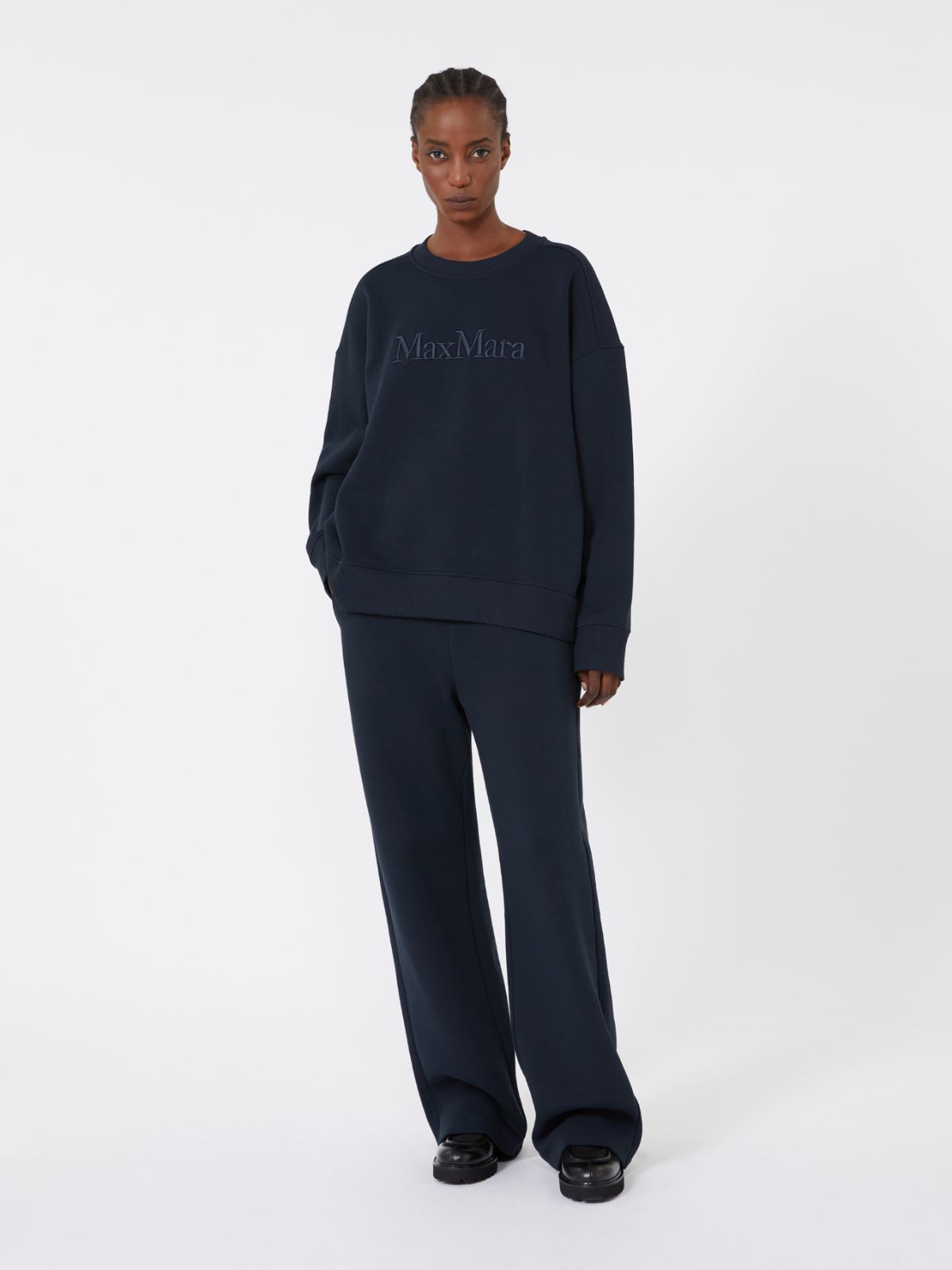 Cotton jersey trousers - ULTRAMARINE - Max Mara