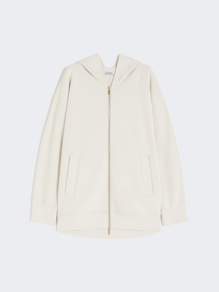 Sweat-shirt en jersey de coton - IVOIRE - Max Mara