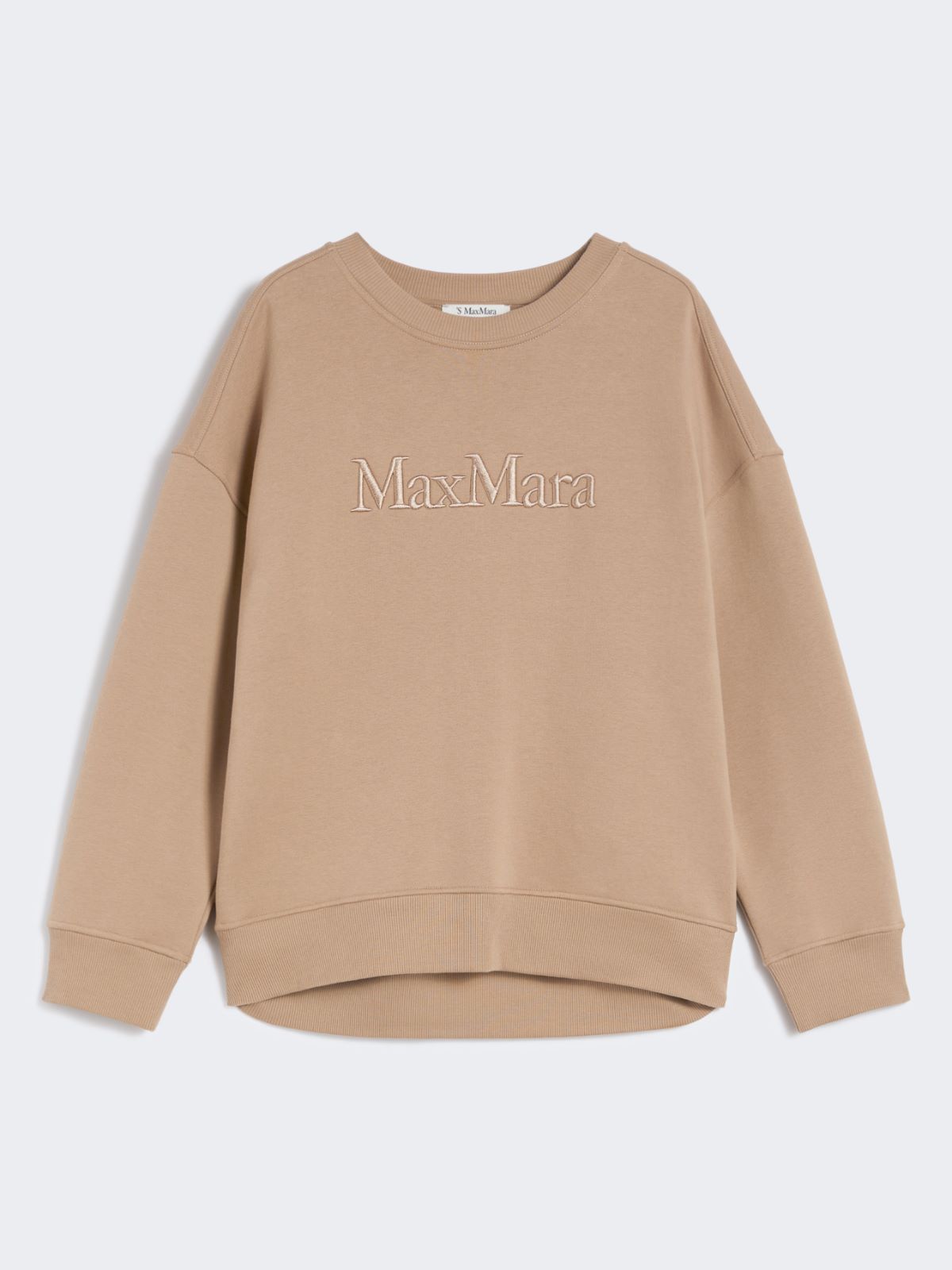 Cotton sweatshirt with logo - BISCUIT - Max Mara - 10