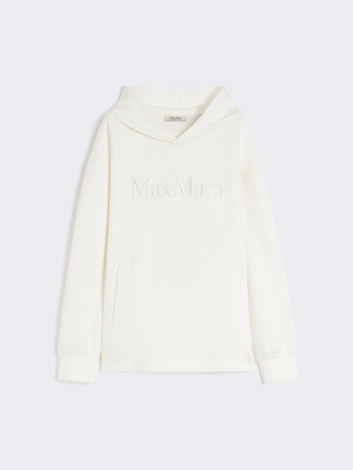 Oversized cotton jersey sweatshirt - WHITE - Max Mara - 9