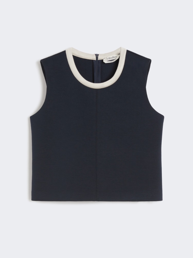 Jersey crop top, navy | 