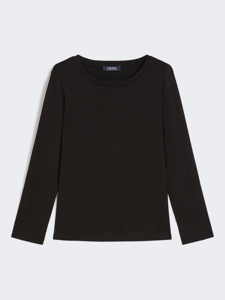 Langärmliges T-Shirt aus Jersey - SCHWARZ - Max Mara