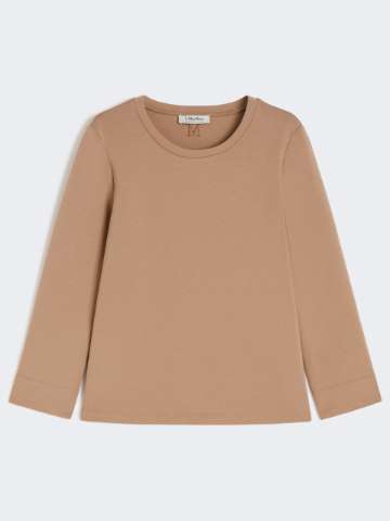 Tシャツ・カットソー MAX MARA WOMEN Veloce Sweater Top Brown Camel colored tops | Max Mara