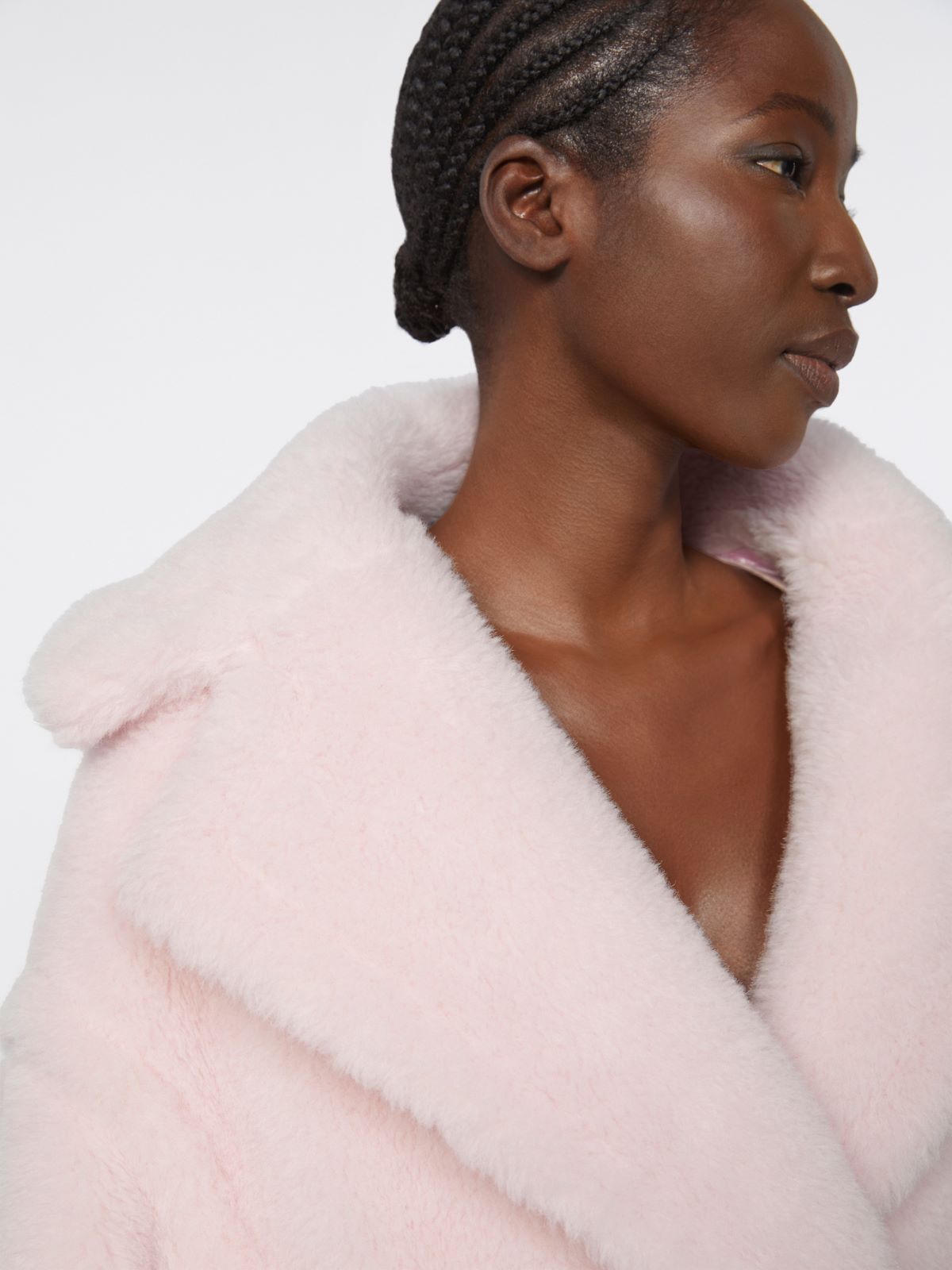 Alpaca and wool Teddy Bear Icon Coat - PINK - Max Mara - 5