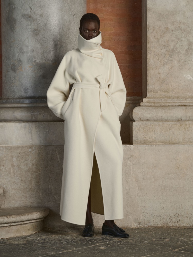 Cashmere robe coat + IVORY - Max Mara