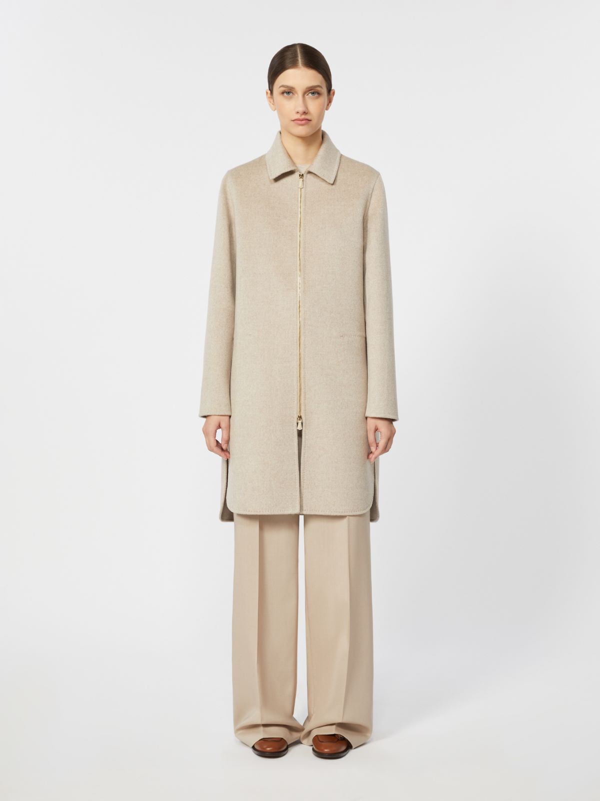 Straight-fit cashmere coat - SAND - Max Mara - 4