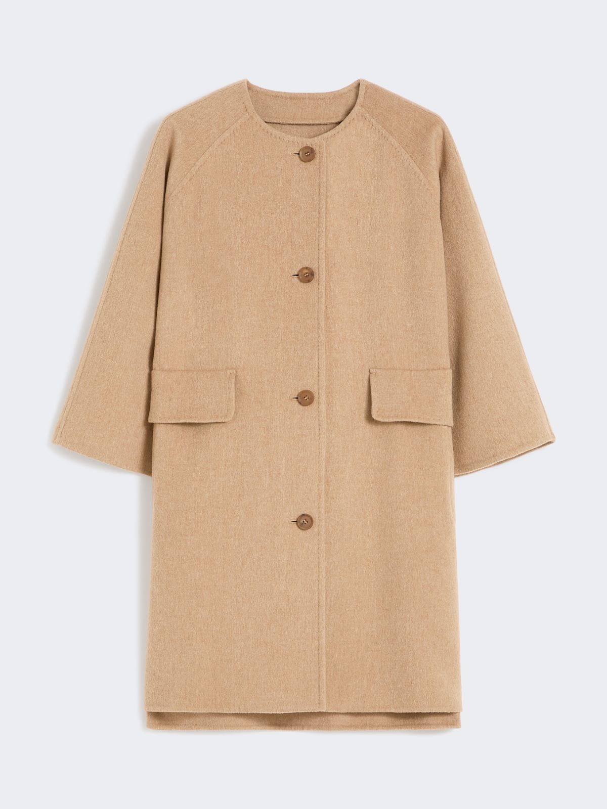 Camel broadcloth coat - HAZELNUT BROWN - Max Mara - 9