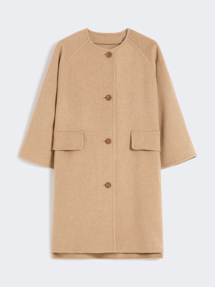 Camel broadcloth coat - HAZELNUT BROWN - Max Mara