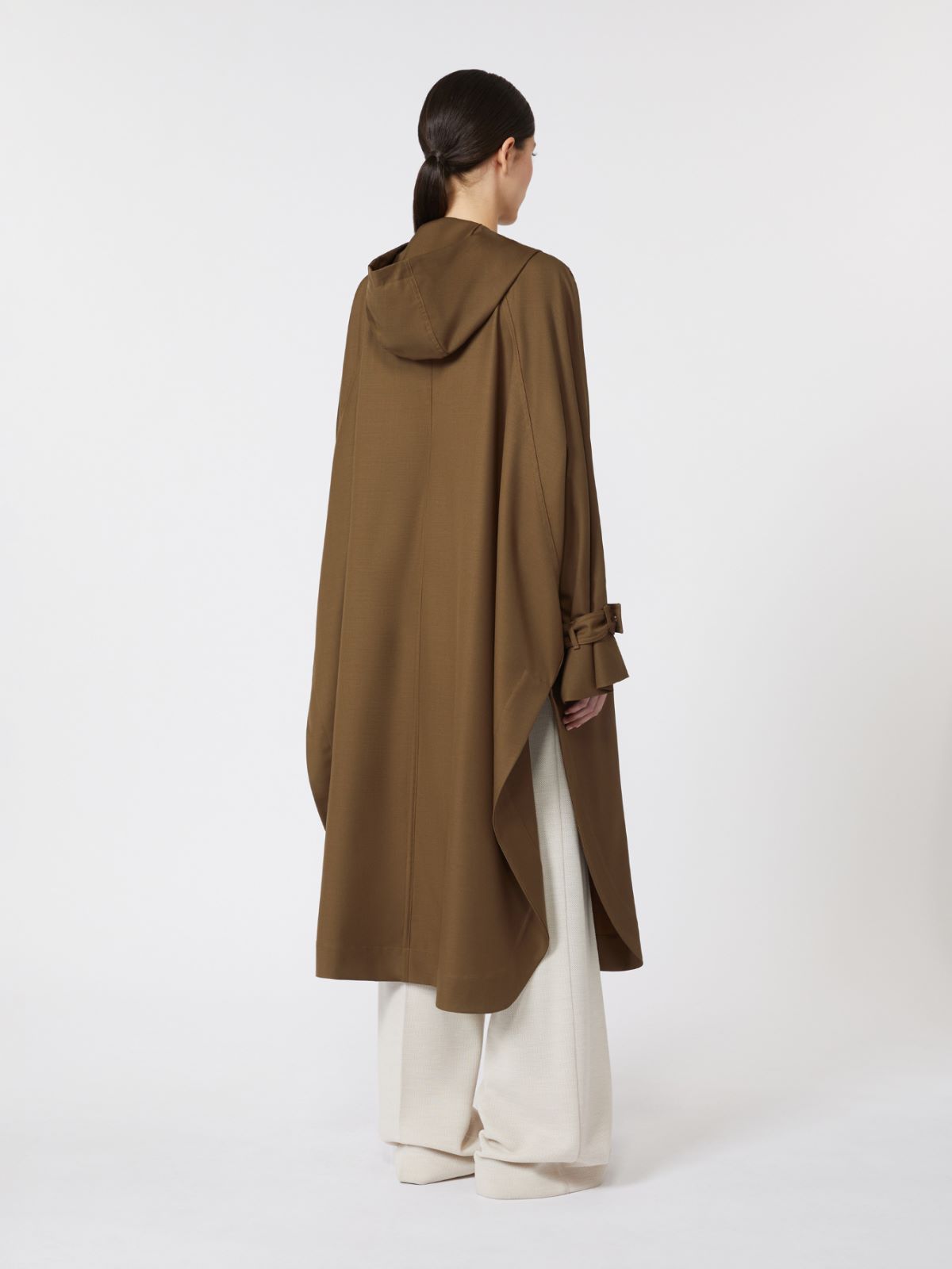 Water-repellent wool gabardine duster coat - BROWN - Max Mara - 5