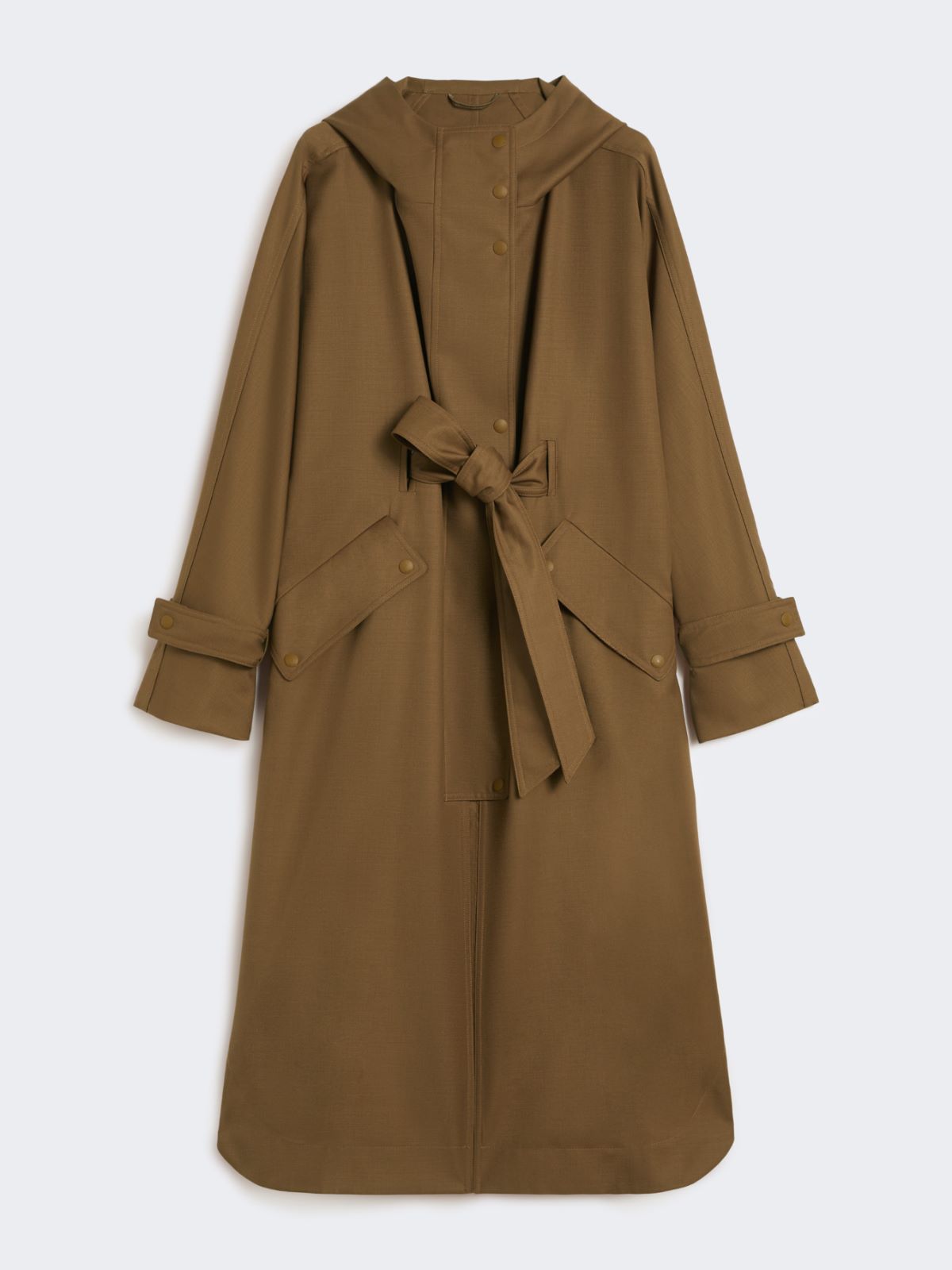 Water-repellent wool gabardine duster coat - BROWN - Max Mara - 9