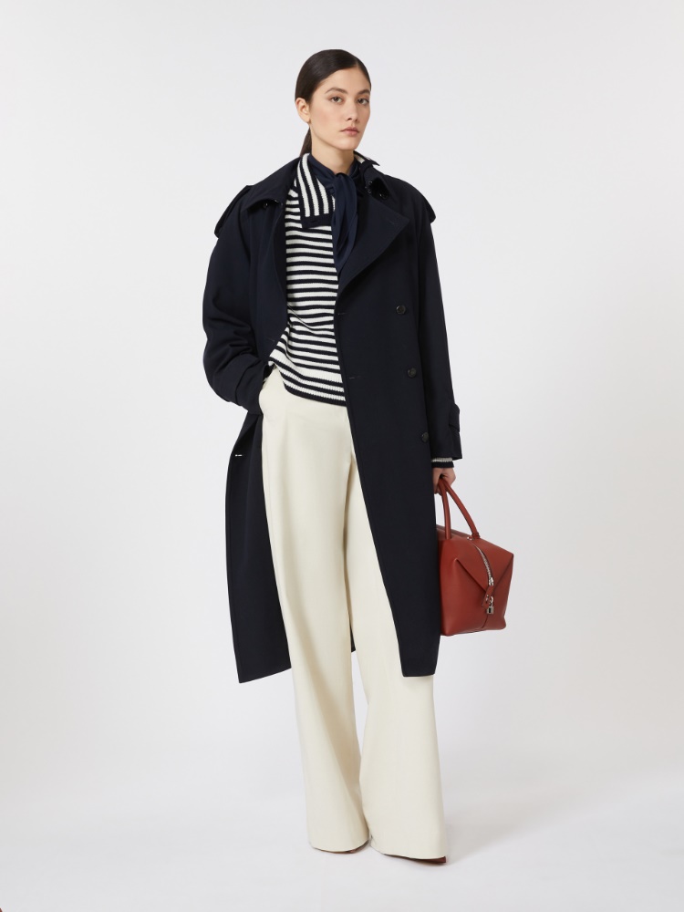 Water-repellent wool gabardine trench coat - ULTRAMARINE - Max Mara
