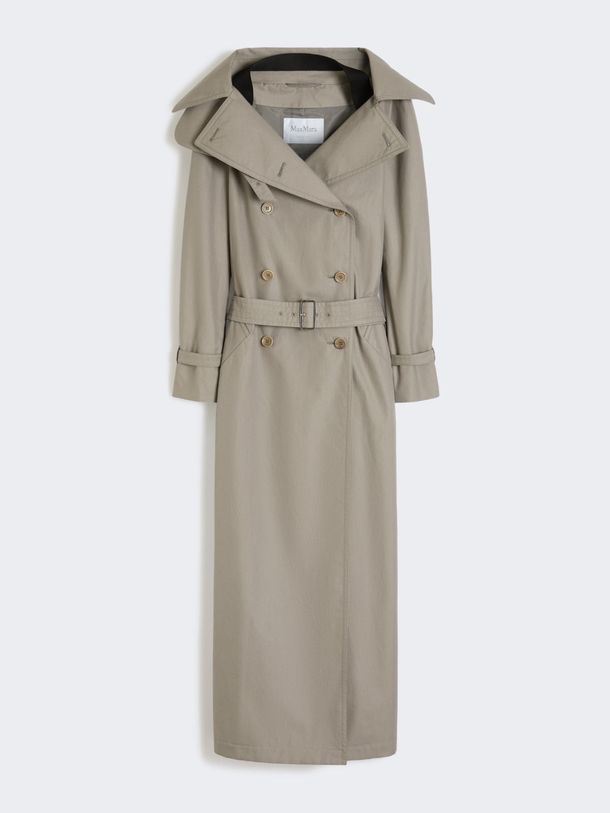 Long water-repellent cotton twill trench coat - MEDIUM GREY - Max Mara - 5