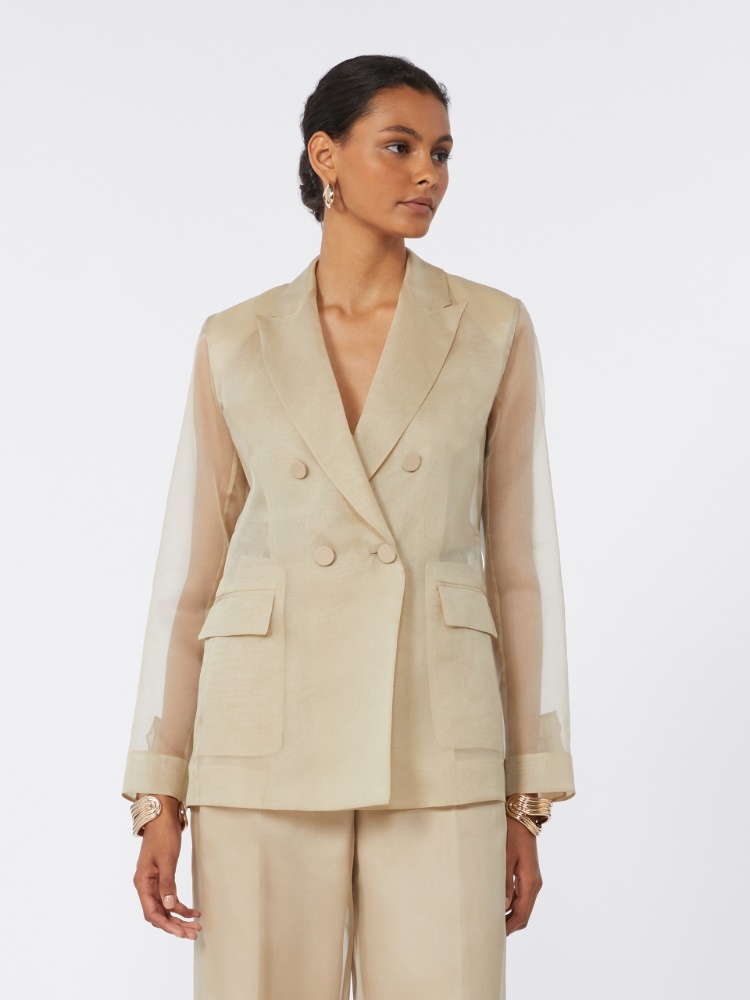 Silk organza blazer - SAND - Max Mara - 2