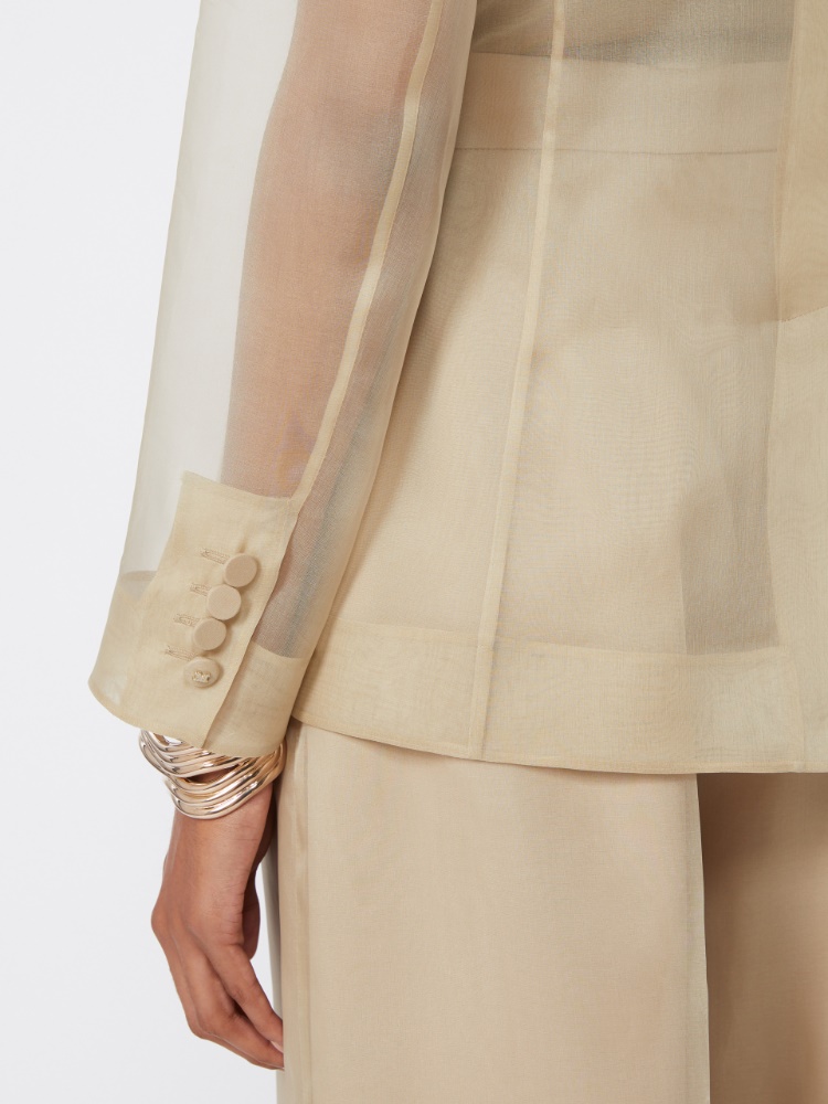 Silk organza blazer - SAND - Max Mara - 4