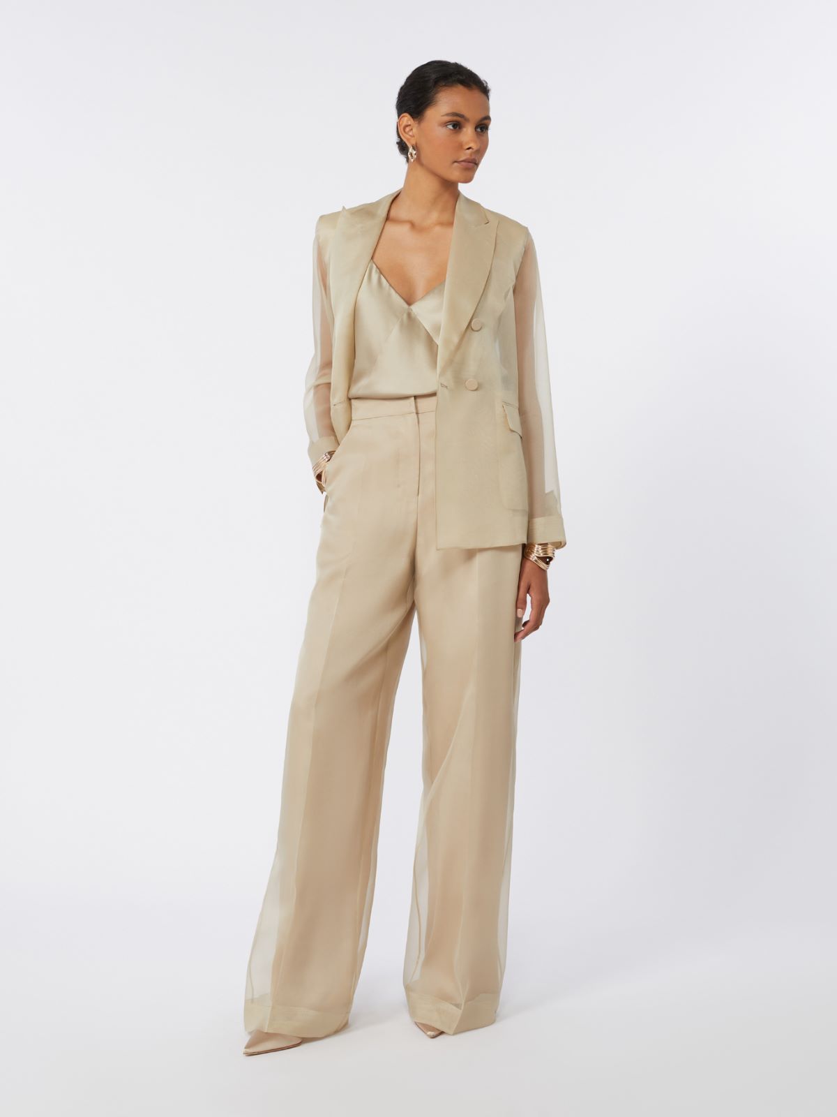 Silk organza blazer - SAND - Max Mara