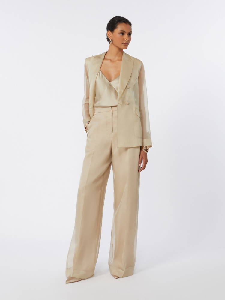 Silk organza blazer - SAND - Max Mara - 1