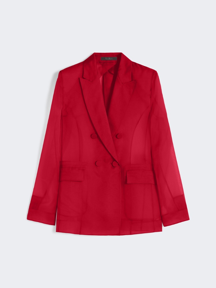 Silk organza blazer - GERANIUM