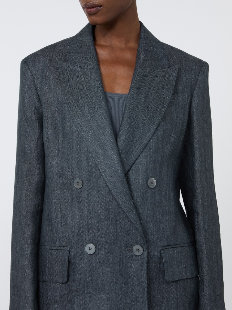 Olimpia Jacket in Chevron wool - MEDIUM GREY - Max Mara - 4