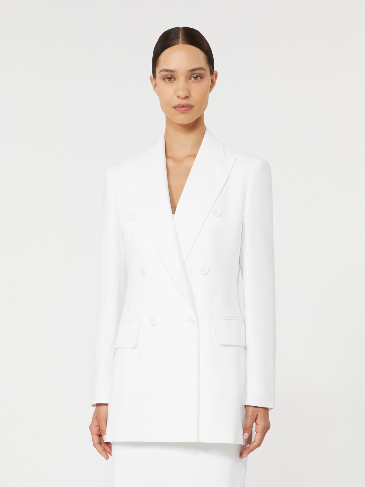 Cotton crepe canvas blazer - OPTICAL WHITE - Max Mara - 9
