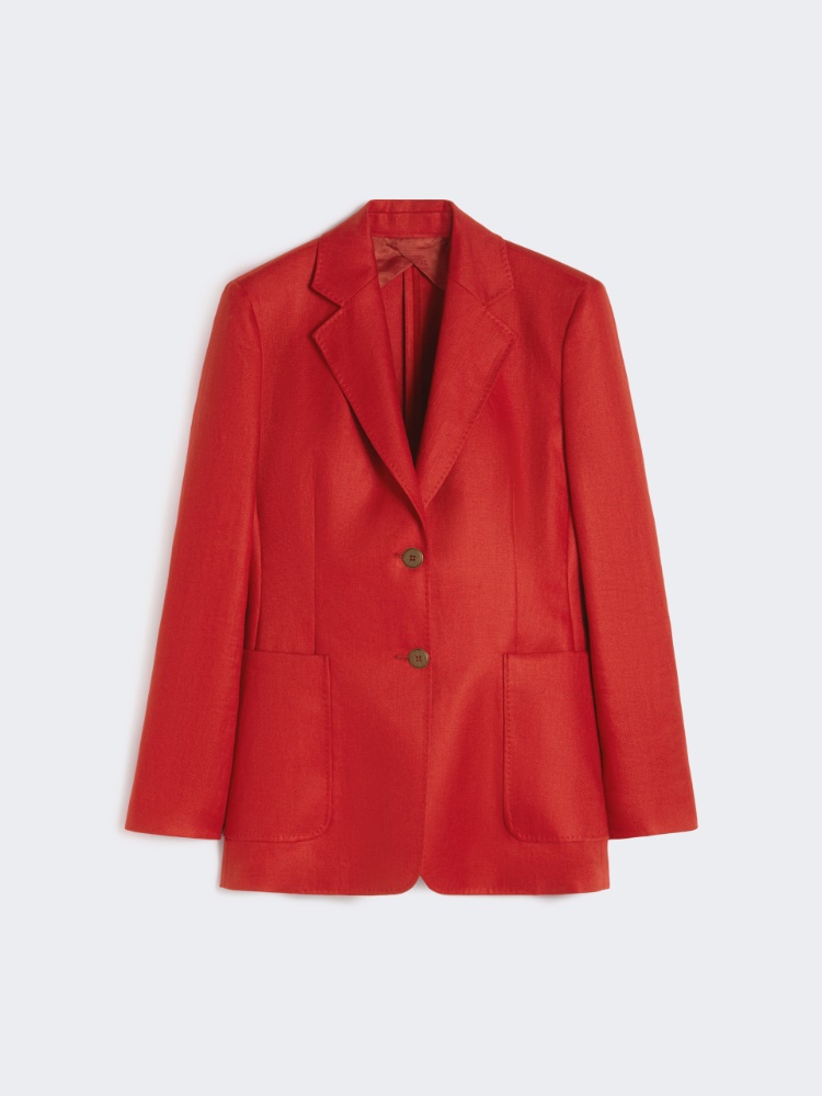 Pure linen blazer - RED - Max Mara