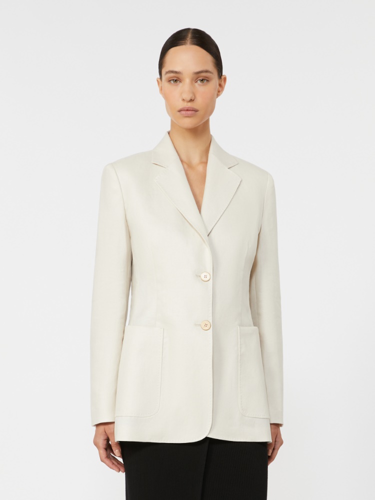 Pure linen blazer - BEIGE - Max Mara - 2