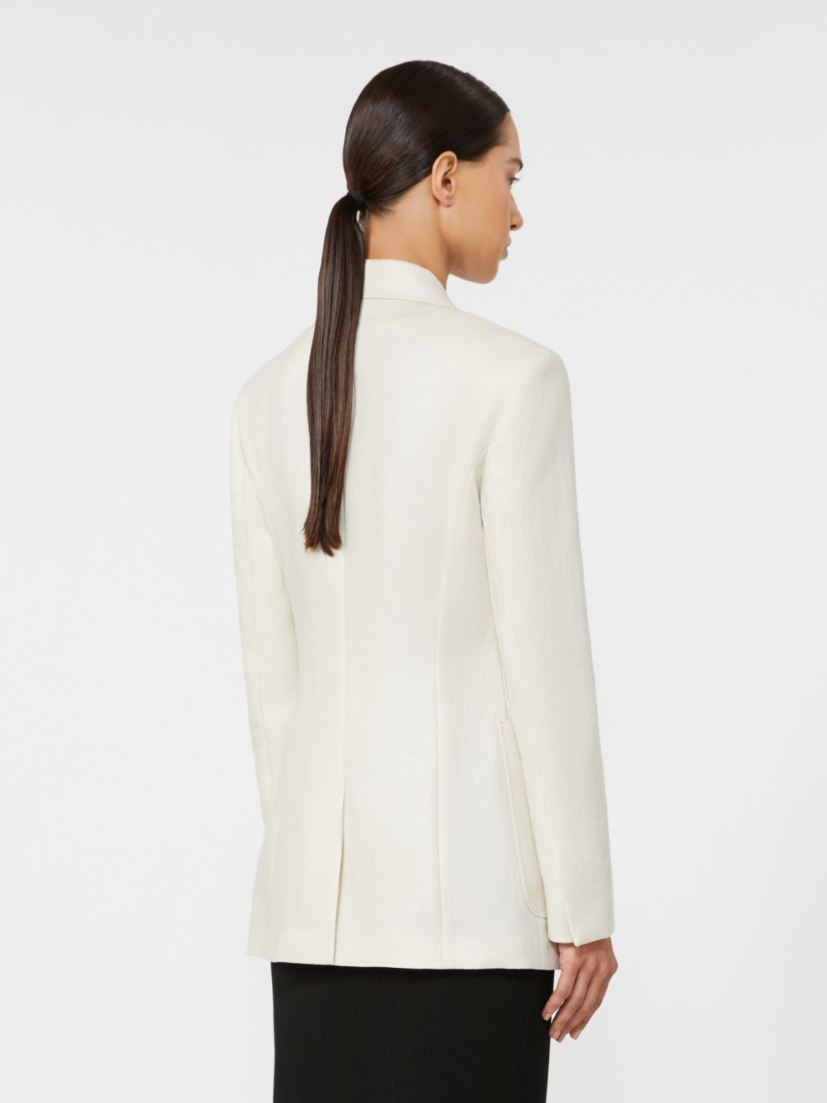 Pure linen blazer - BEIGE - Max Mara - 3