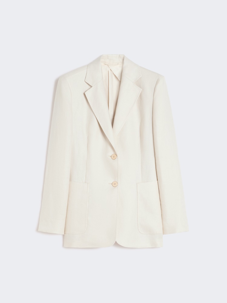 Pure linen blazer - BEIGE - Max Mara - 5