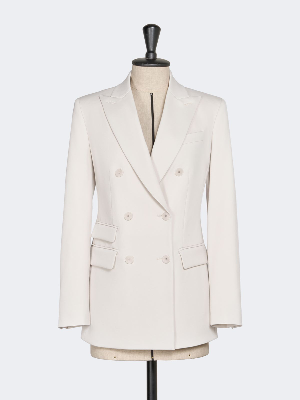 Double-breasted comfortable wool blazer - IVORY - Max Mara - 10