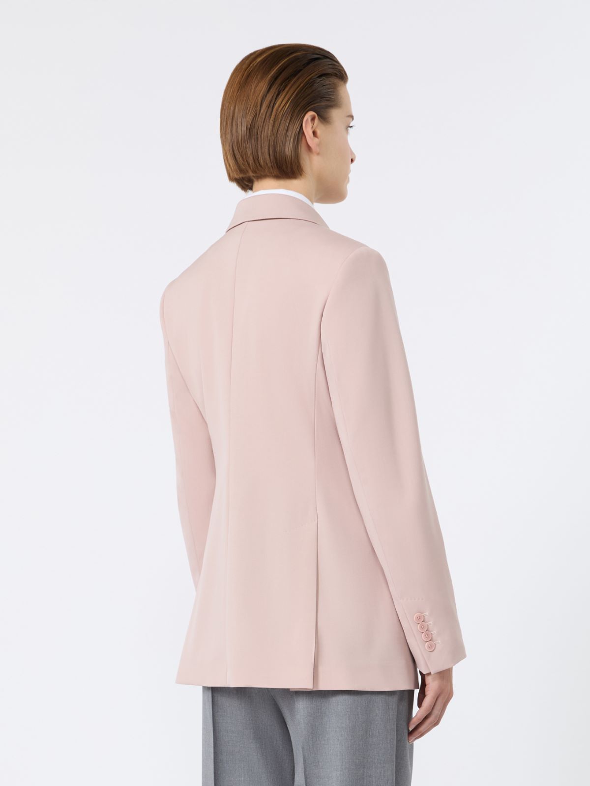 Double-breasted comfortable wool blazer - PINK - Max Mara - 6