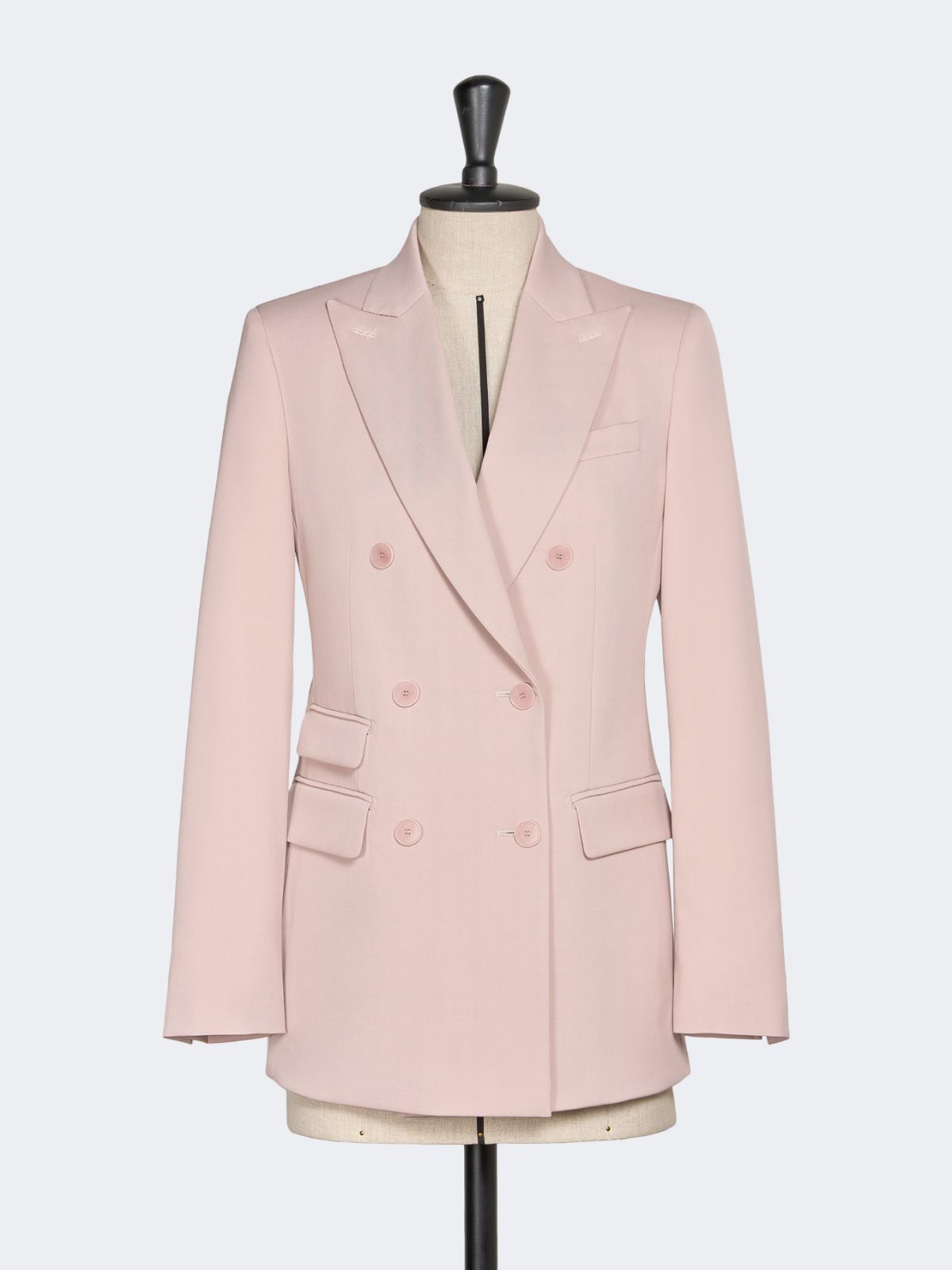 Double-breasted comfortable wool blazer - PINK - Max Mara - 6