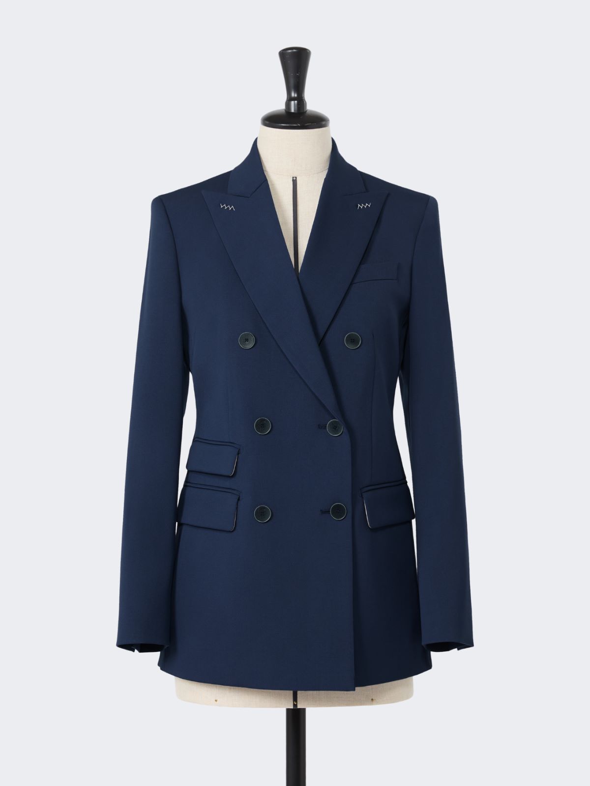 Double-breasted comfortable wool blazer - CHINA BLUE - Max Mara - 11