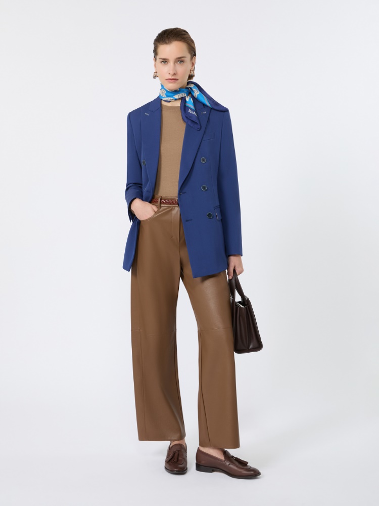 Blazer double boutonnage en laine confortable - BLEU DE CHINE - Max Mara
