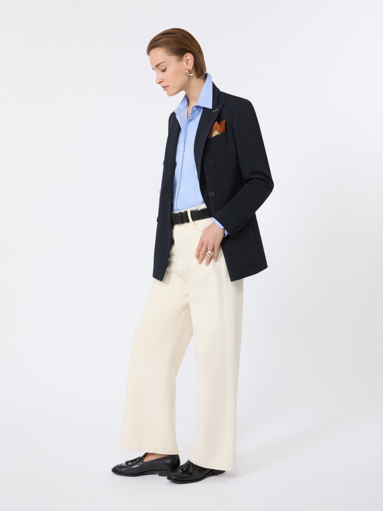 Double-breasted comfortable wool blazer - ULTRAMARINE - Max Mara