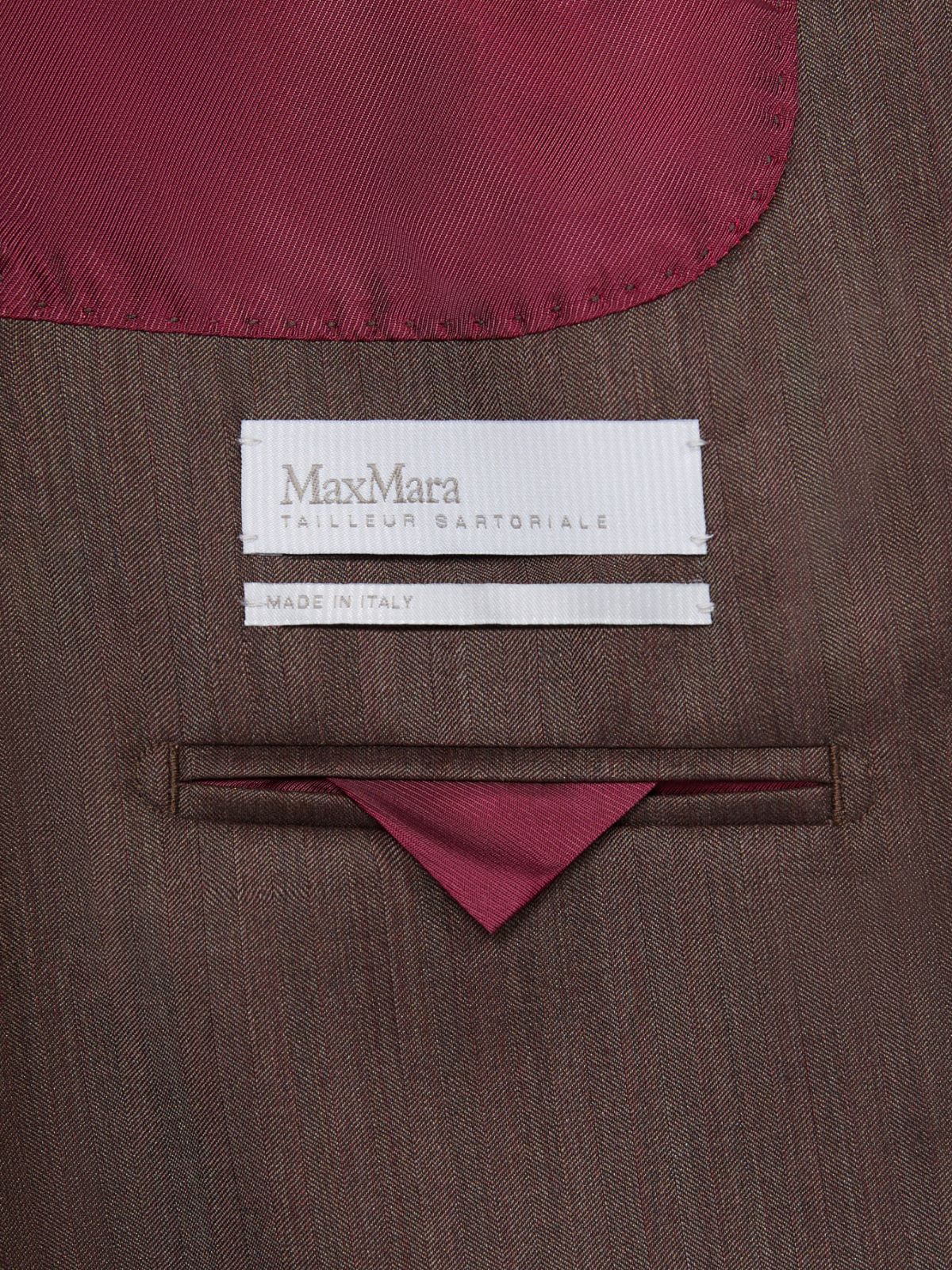 Double-breasted wool and silk blazer - TOBACCO - Max Mara - 11