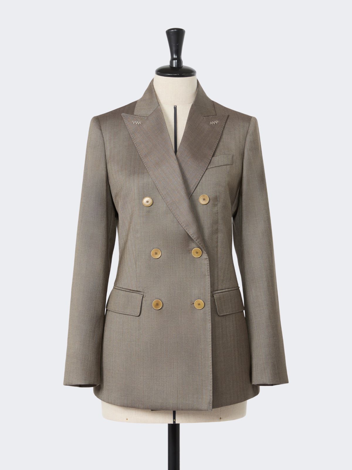 Double-breasted wool and silk blazer - CAMEL - Max Mara - 6