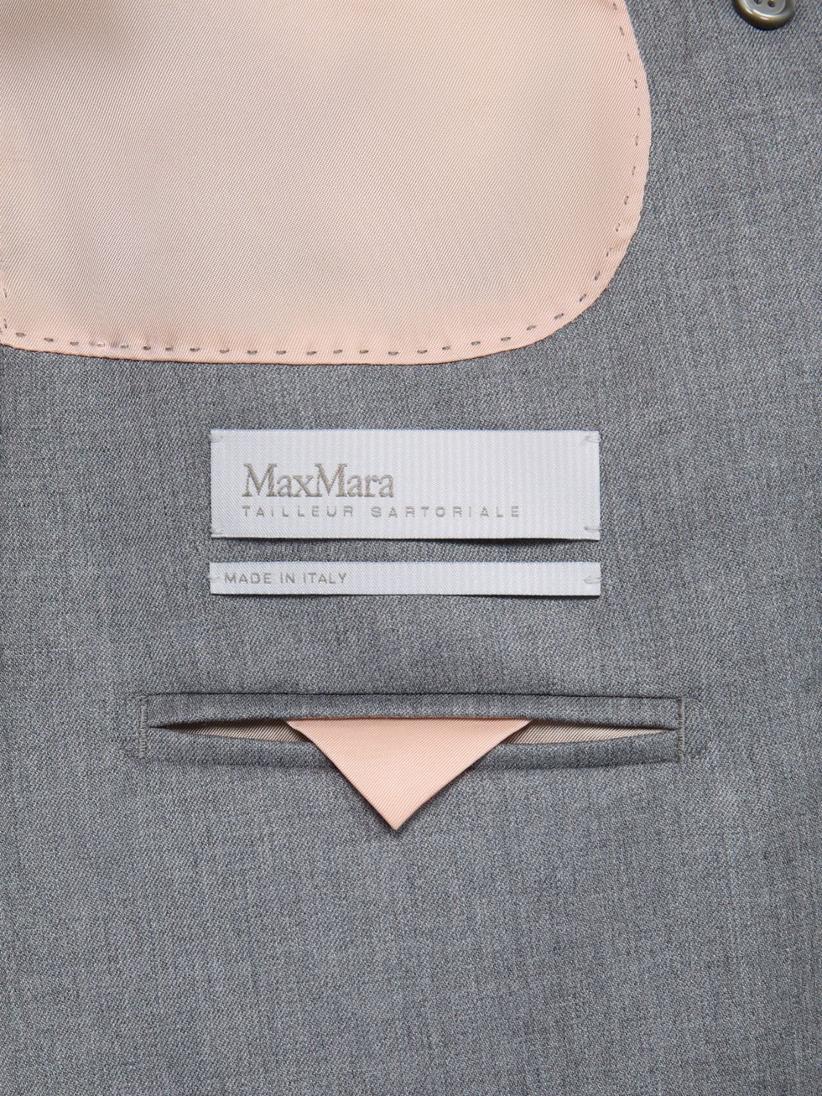 Double-breasted wool twill blazer - MEDIUM GREY - Max Mara - 11
