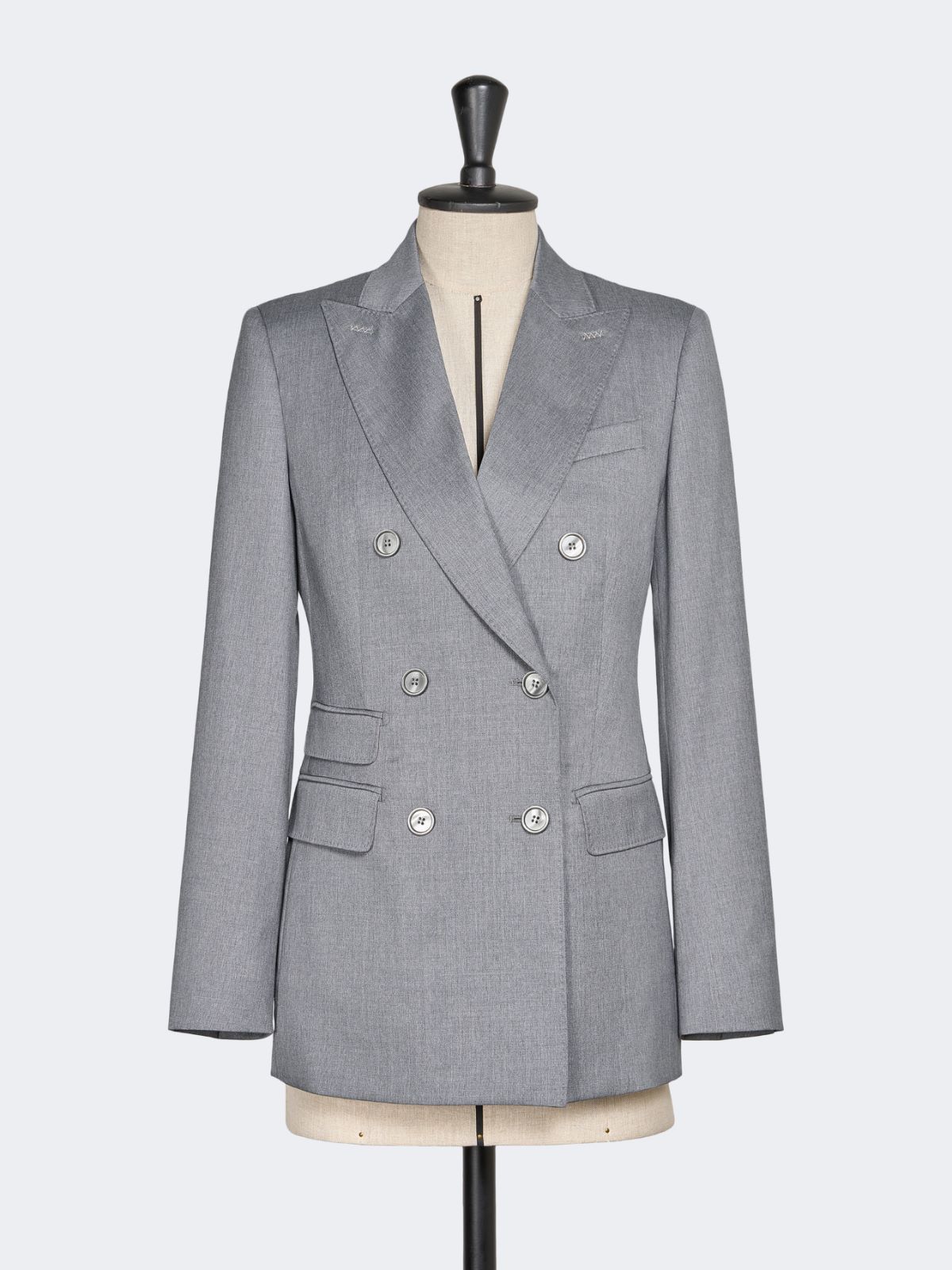 Double-breasted wool twill blazer - MEDIUM GREY - Max Mara - 11
