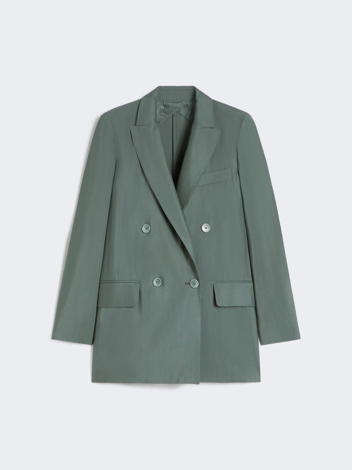 Double-breasted wool and silk blazer - DARK GREEN - Max Mara - 8