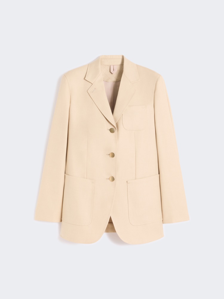 Single-breasted camel blazer - ALBINO