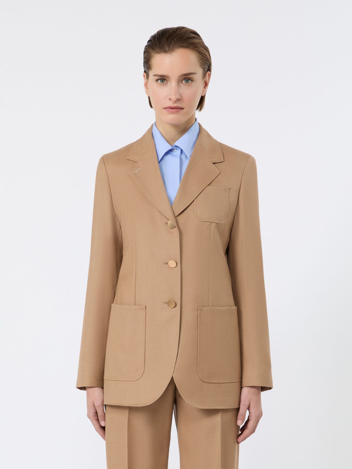 Single-breasted camel blazer - CAMEL - Max Mara - 6