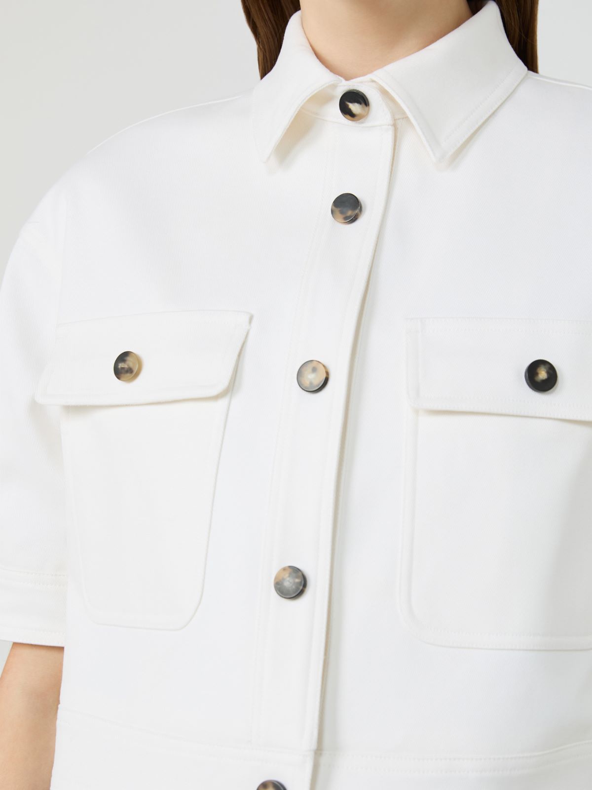 오타노 코튼 자켓 - OPTICAL WHITE - 4