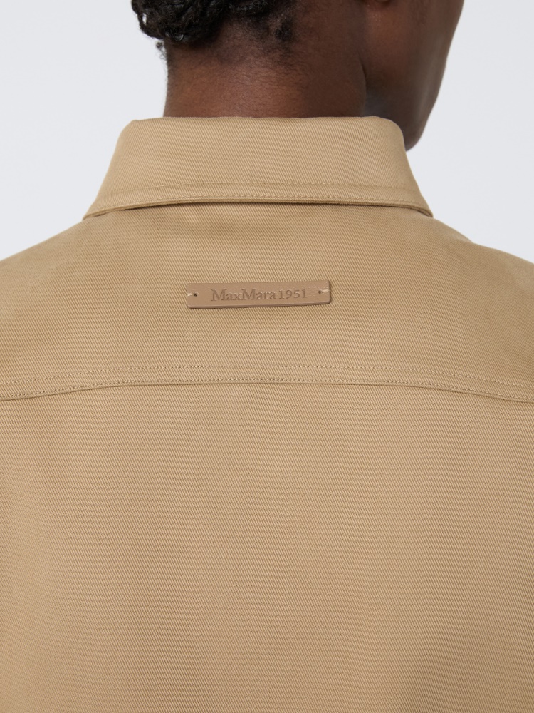 Stretch cotton cropped jacket - SAND - Max Mara - 5