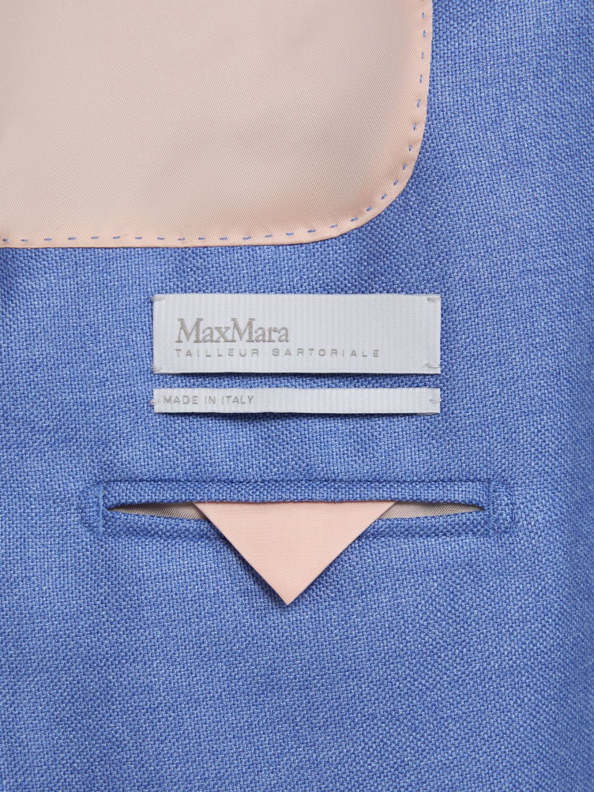 Single-breasted wool and silk canvas blazer - LIGHT BLUE - Max Mara - 6